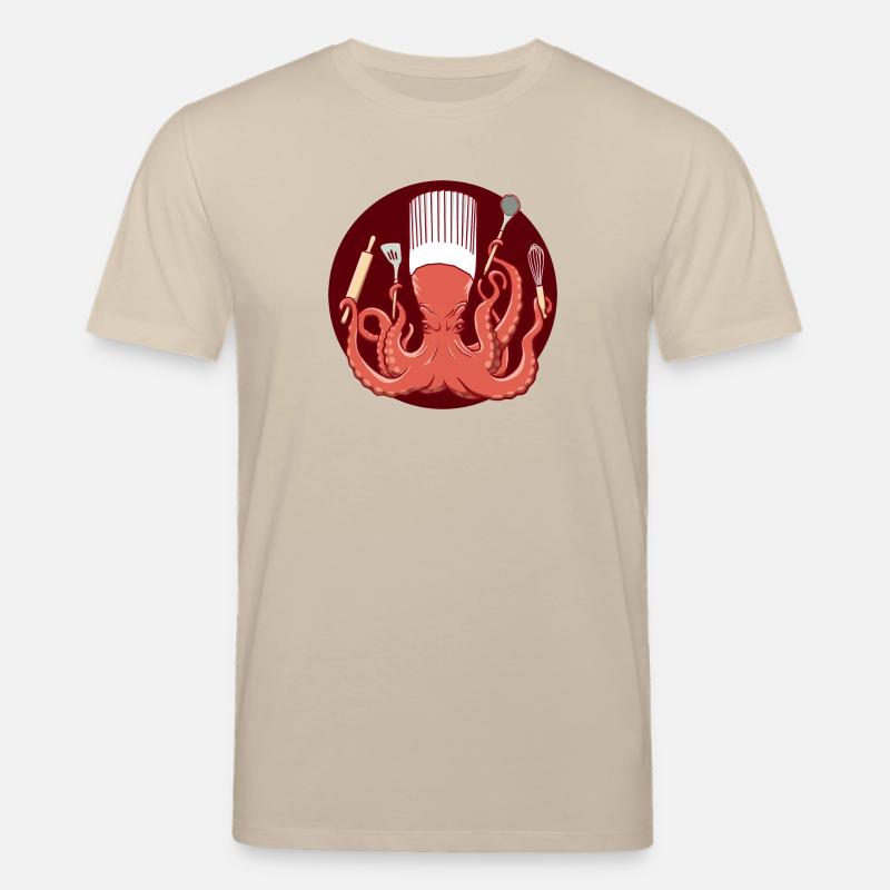 Octopus Chef de Cuisine - Stanley/Stella Unisex Bio-T-Shirt CREATOR  - Beige