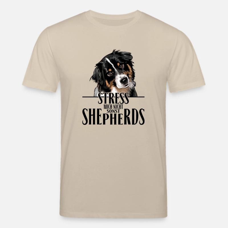 AUSTRALIAN SHEPHERD Spruch Wilsigns Aussie - Stanley/Stella Unisex Bio-T-Shirt CREATOR  - Beige