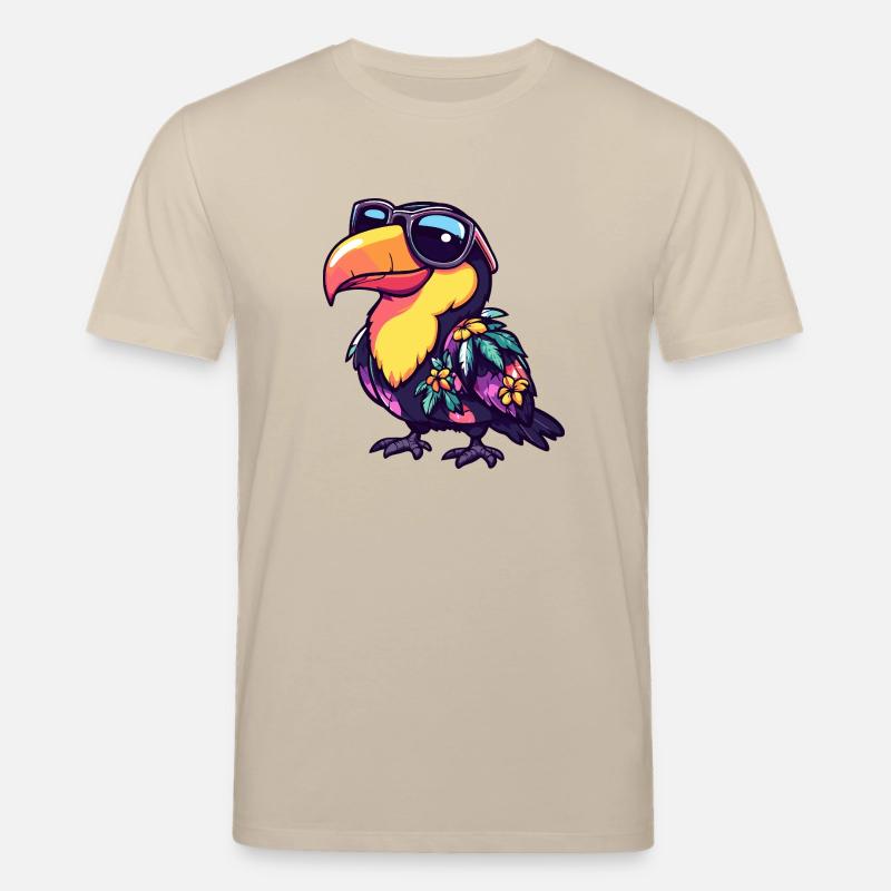 Tukan Vogel Comic Urlaub - Stanley/Stella Unisex Bio-T-Shirt CREATOR  - Beige