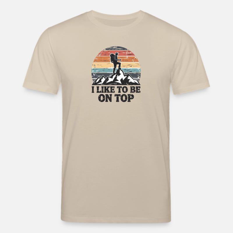 Berggipfel Gipfel Bergsteigen Klettern Kletterer - Stanley/Stella Unisex Bio-T-Shirt CREATOR  - Beige