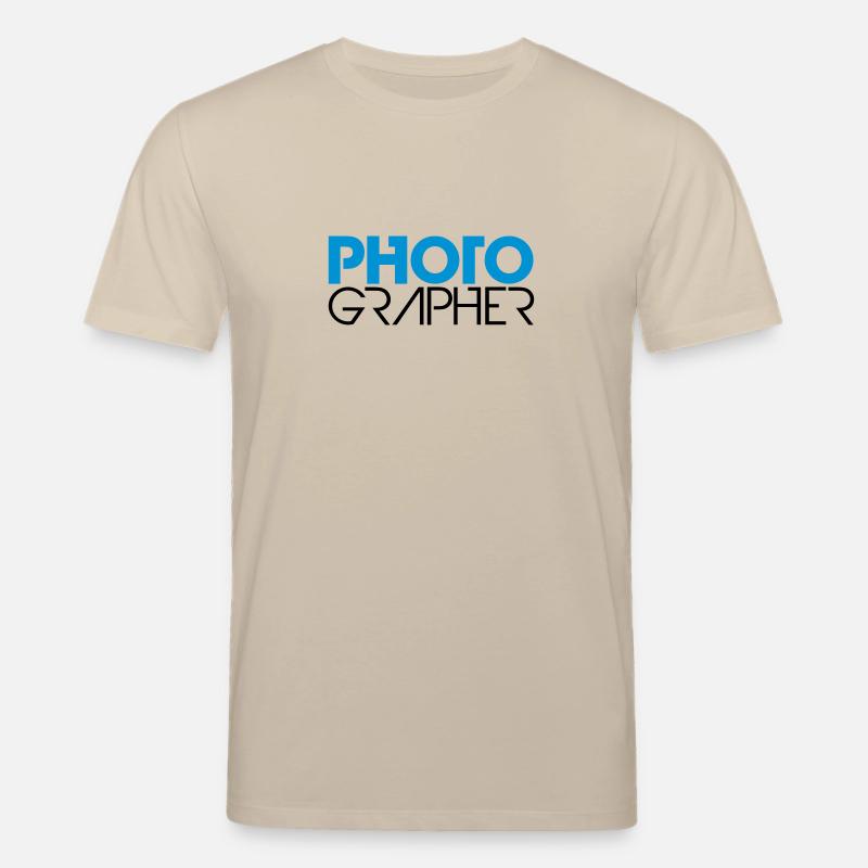 Photographer Cool Logo Design - Stanley/Stella Unisex Bio-T-Shirt CREATOR  - Beige