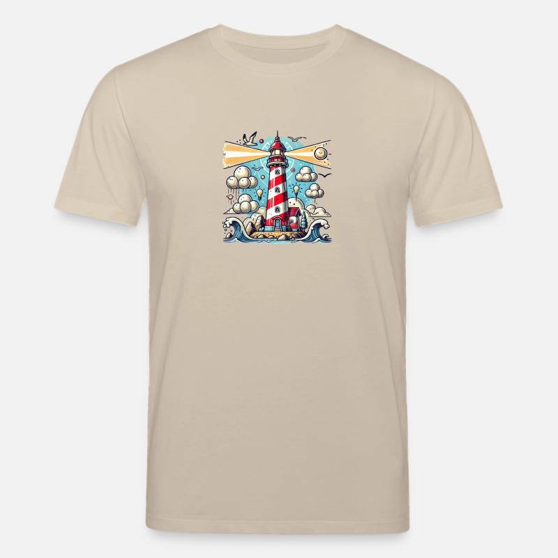 Lighthouse Leuchtturm - Stanley/Stella Unisex Bio-T-Shirt CREATOR  - Beige