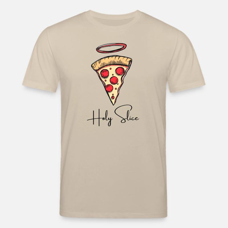 Holy Slice – Retro Comic Pizza - Stanley/Stella Unisex Bio-T-Shirt CREATOR  - Beige