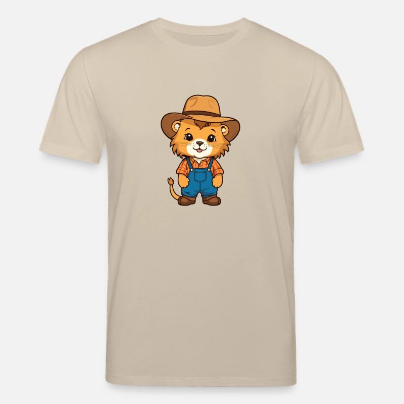 Babylöwe als Bauer - Stanley/Stella Unisex Bio-T-Shirt CREATOR  - Beige