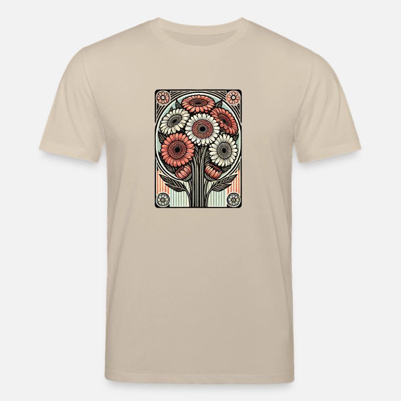 Gerbera Gänseblümchen - Stanley/Stella Unisex Bio-T-Shirt CREATOR  - Beige