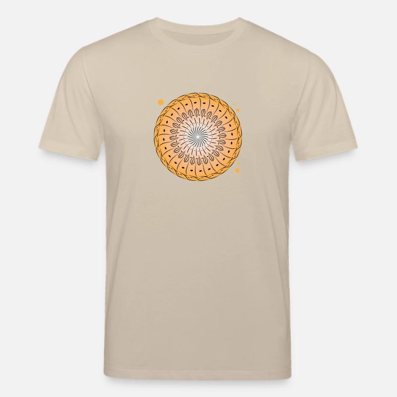 Rotating pattern circle - Stanley/Stella CREATOR Unisex Organic T-Shirt - beige