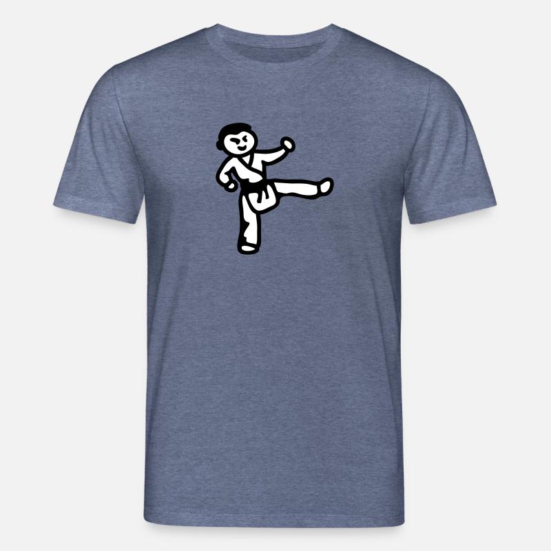 Le garçon de karaté - T-shirt bio CREATOR Stanley/Stella Unisexe - bleu foncé chiné