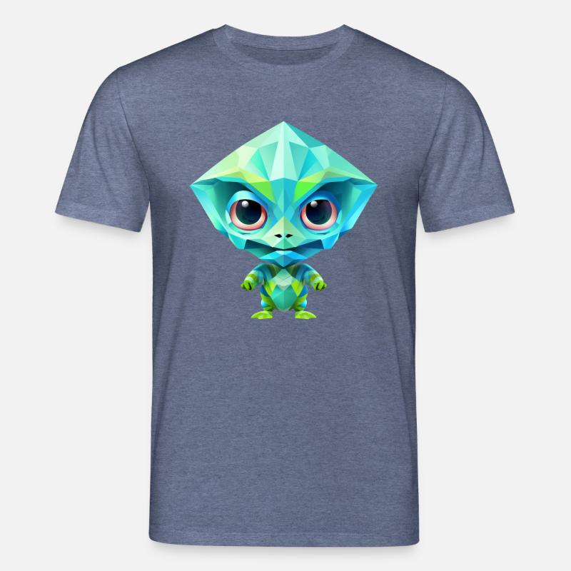 Polygone vert extraterrestre extraterrestre - T-shirt bio CREATOR Stanley/Stella Unisexe - bleu foncé chiné