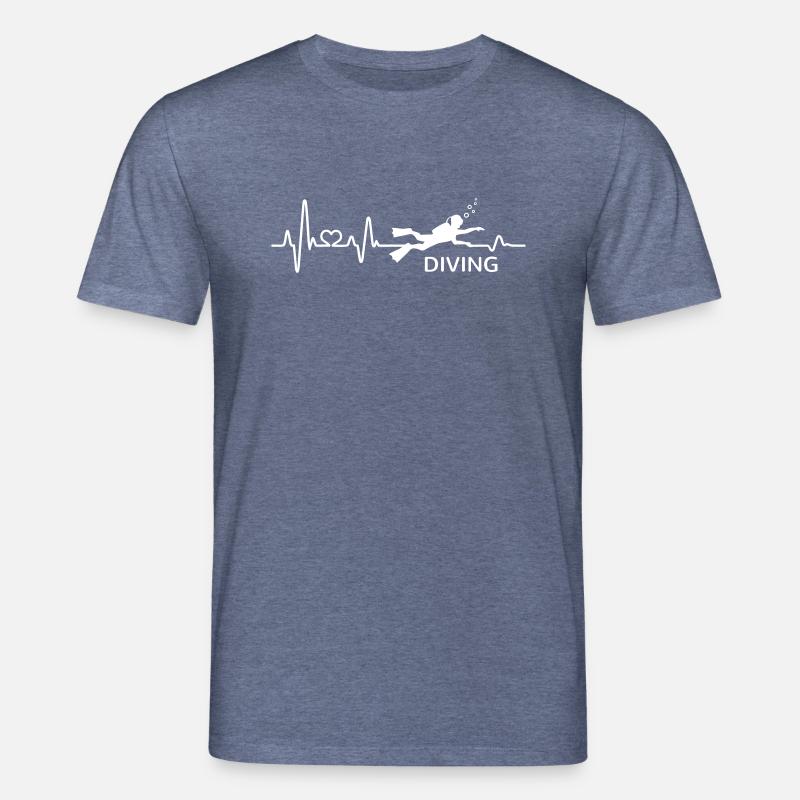 Diver Heartbeat Dive Pulse Diver - T-shirt bio CREATOR Stanley/Stella Unisexe - bleu foncé chiné