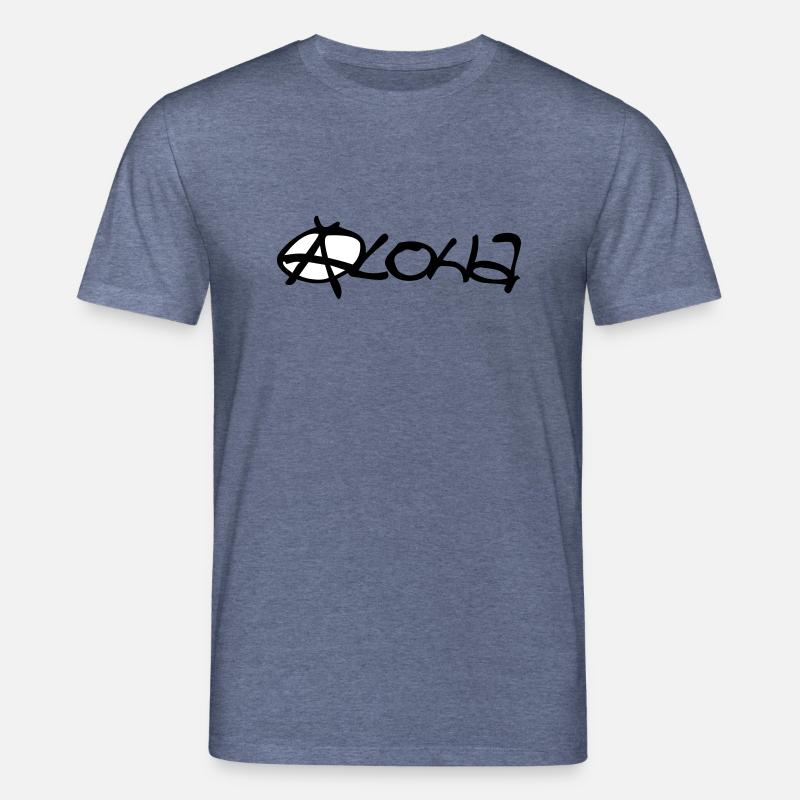 aloha - Stanley/Stella Unisex Bio-T-Shirt CREATOR  - Dunkelblau meliert