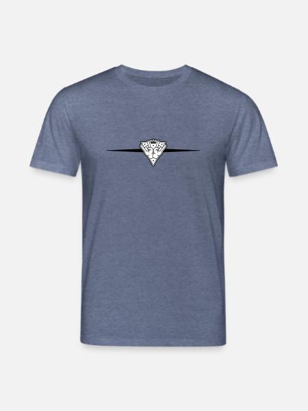 Hand Party Sign Line - Stanley/Stella CREATOR Unisex Organic T-Shirt - dark heather blue