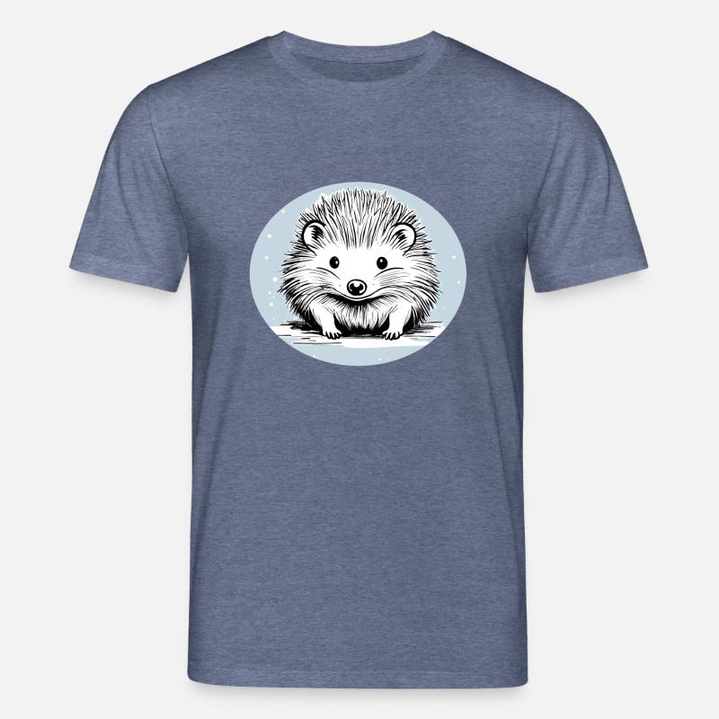 Hérisson Mignon - T-shirt bio CREATOR Stanley/Stella Unisexe - bleu foncé chiné