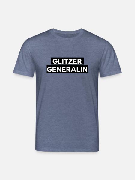 the glitter general - Stanley/Stella CREATOR Unisex Organic T-Shirt - dark heather blue