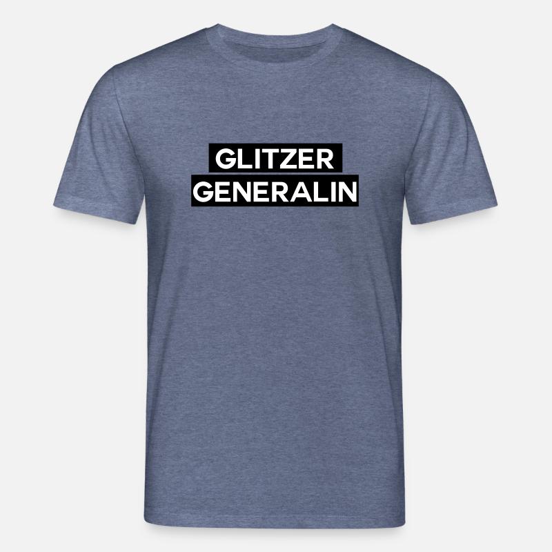 die Glitzergeneralin - Stanley/Stella Unisex Bio-T-Shirt CREATOR  - Dunkelblau meliert