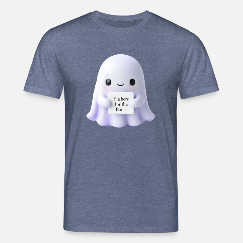 Halloween Spruch Geist Geschenkidee - Stanley/Stella Unisex Bio-T-Shirt CREATOR  - Dunkelblau meliert