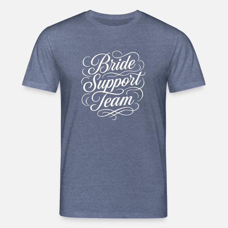 Braut Support Team - Stanley/Stella Unisex Bio-T-Shirt CREATOR  - Dunkelblau meliert