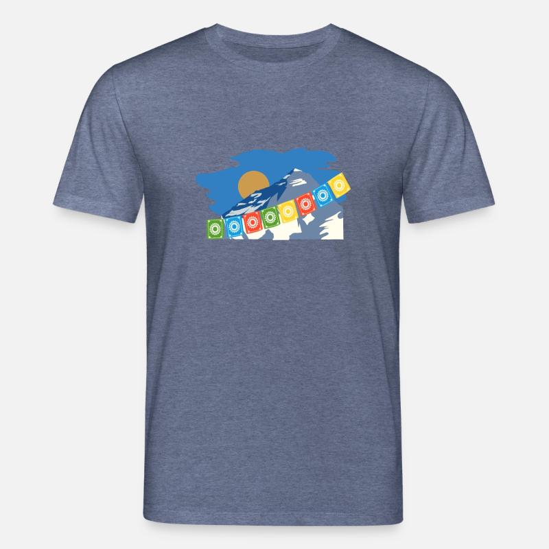 Himalayan Mountain - Stanley/Stella Unisex Bio-T-Shirt CREATOR  - Dunkelblau meliert
