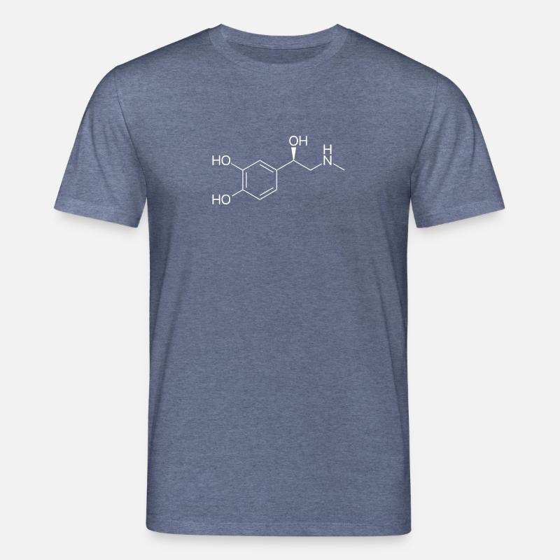 Adrenalin Molekül - weiß - Stanley/Stella Unisex Bio-T-Shirt CREATOR - Dunkelblau meliert