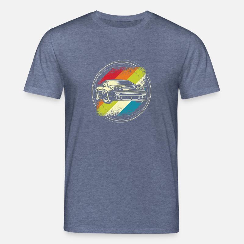 Rallye auto retro - T-shirt bio CREATOR Stanley/Stella Unisexe - bleu foncé chiné