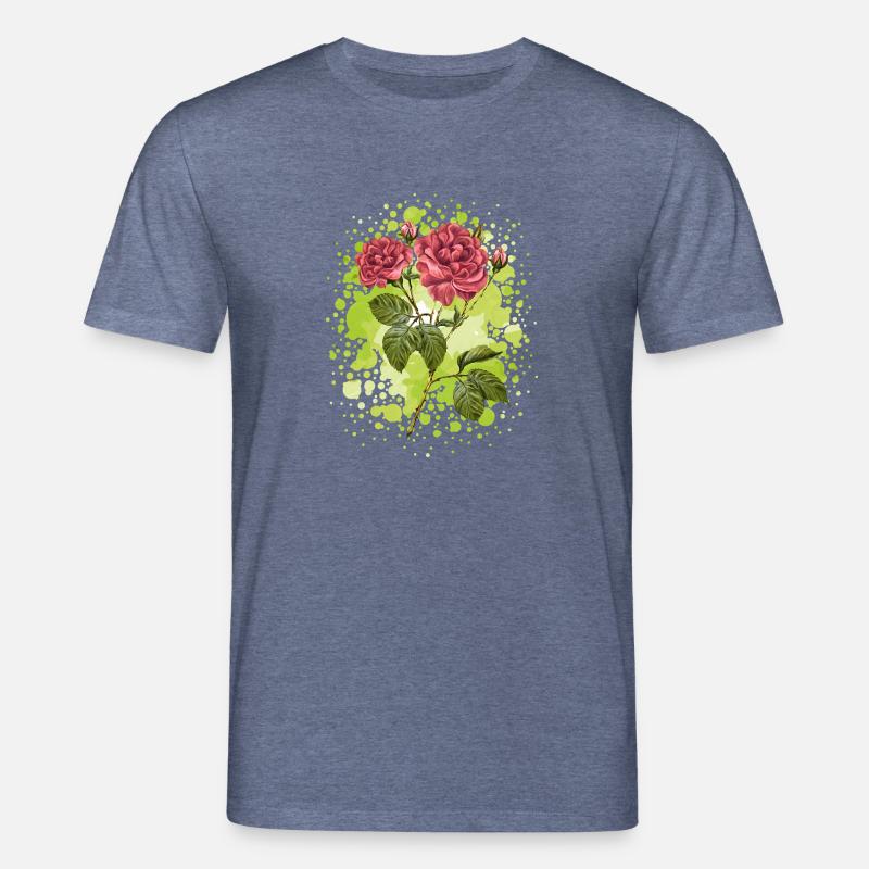Fleur - T-shirt bio CREATOR Stanley/Stella Unisexe - bleu foncé chiné