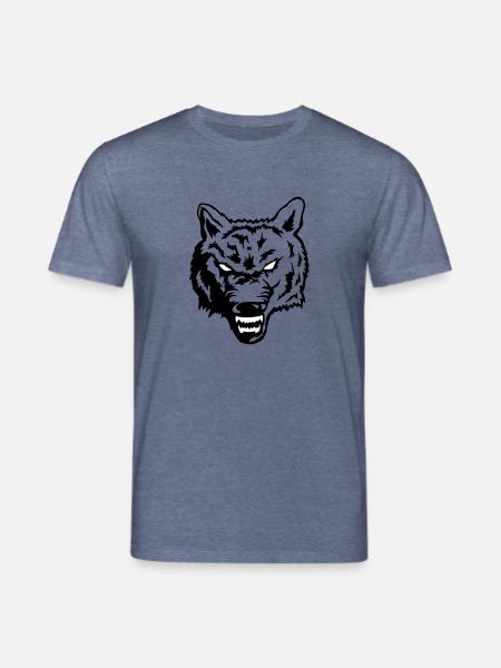 wolf - Stanley/Stella Unisex Bio-T-Shirt CREATOR  - Dunkelblau meliert
