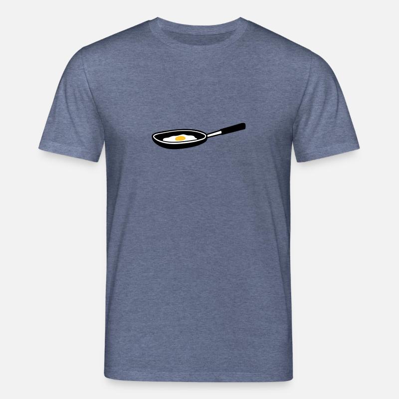 egg_in_pan - Stanley/Stella Unisex Bio-T-Shirt CREATOR  - Dunkelblau meliert