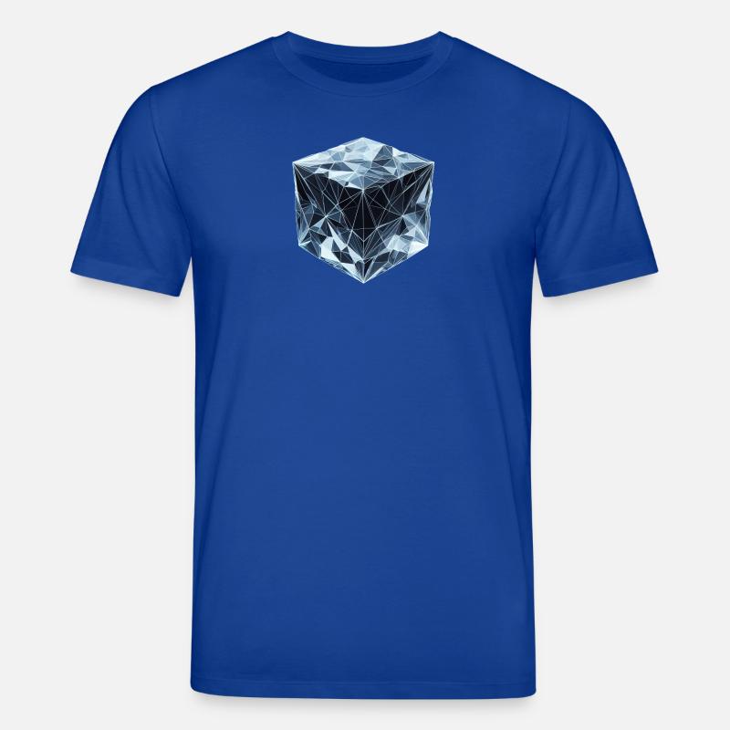 Ein Eiswürfel im Polygon-Stil - Stanley/Stella Unisex Bio-T-Shirt CREATOR  - Dunkelblau
