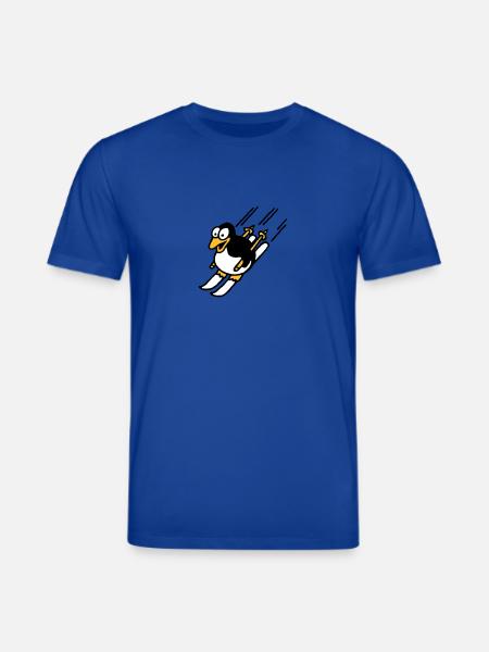 pinguin_ski_022011_a_3c - Stanley/Stella CREATOR Unisex Organic T-Shirt - majorelle blue