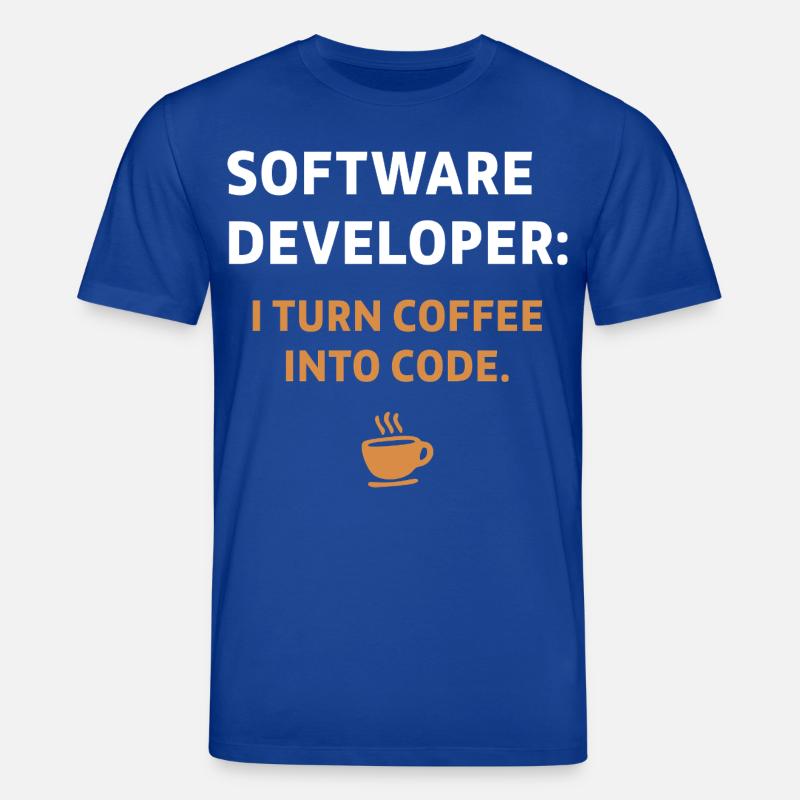 Software Developer - Coffee Edition - Stanley/Stella CREATOR Unisex Organic T-Shirt - majorelle blue
