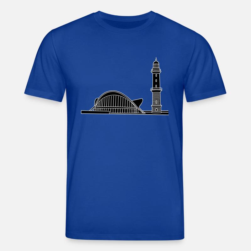 Leuchtturm Warnemünde 2 - Stanley/Stella Unisex Bio-T-Shirt CREATOR  - Dunkelblau