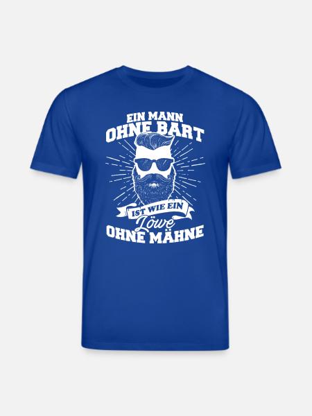 Mann Bart Löwe Vollbart - Stanley/Stella Unisex Bio-T-Shirt CREATOR  - Dunkelblau