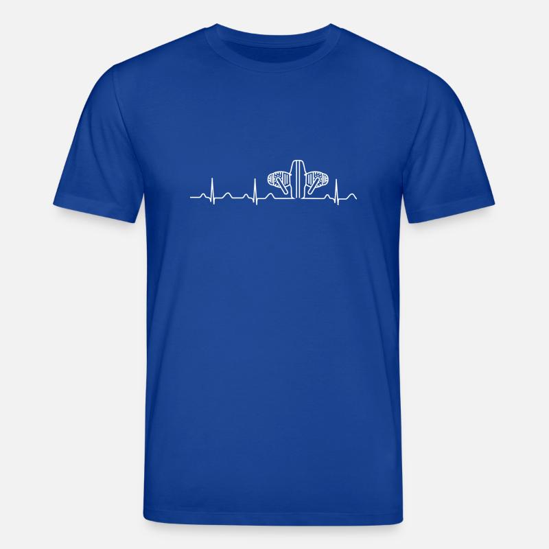 Heartbeat Boxermotor weiß - Stanley/Stella Unisex Bio-T-Shirt CREATOR  - Dunkelblau