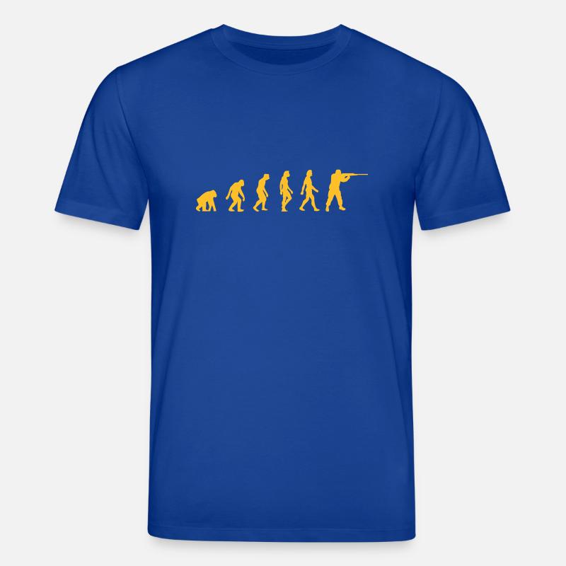 Die Evolution der Jäger - Stanley/Stella Unisex Bio-T-Shirt CREATOR  - Dunkelblau