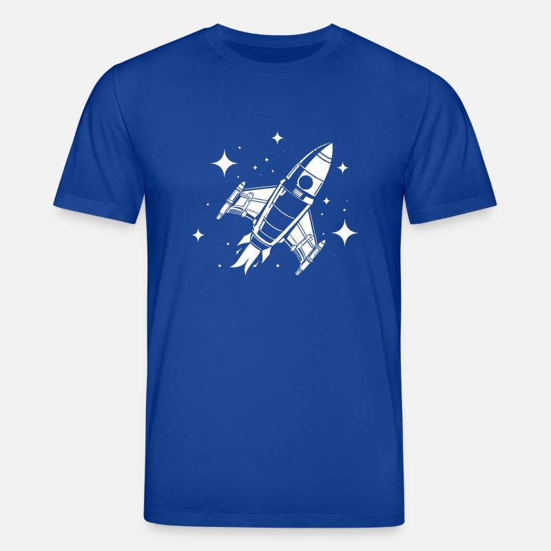 Fusée spatiale dans les étoiles - T-shirt bio CREATOR Stanley/Stella Unisexe - bleu foncé