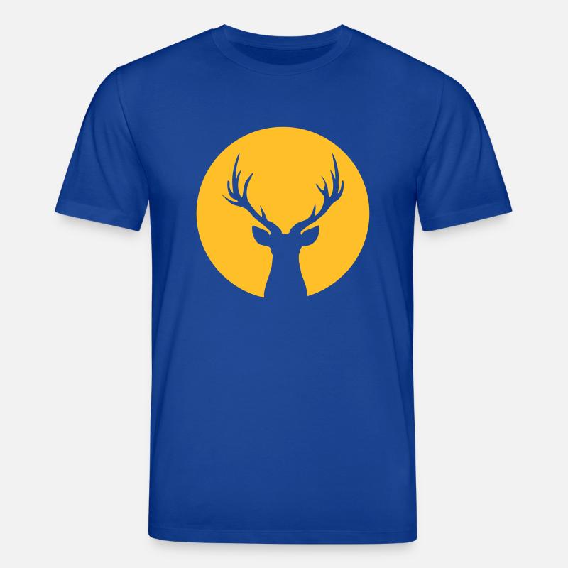 Deer In Moonlight Front - Stanley/Stella Unisex Bio-T-Shirt CREATOR - Dunkelblau