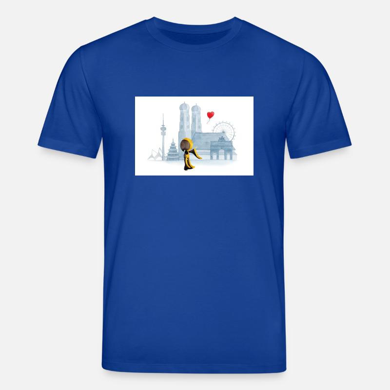 Münchner Kindl mit München Skyline - Stanley/Stella Unisex Bio-T-Shirt CREATOR  - Dunkelblau