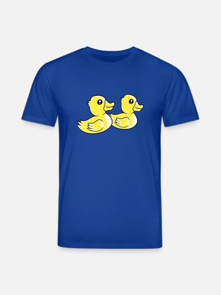 2 ænder svømmevand par to venner hold - Stanley/Stella CREATOR økologisk unisex-T-shirt - mørkeblå