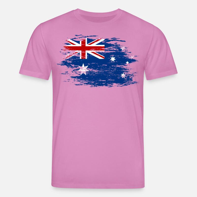 Drapeau de l’Australie utilisé - T-shirt bio CREATOR Stanley/Stella Unisexe - rose