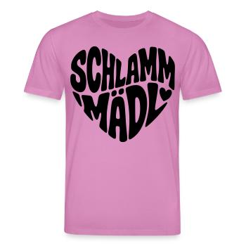 Schlamm Mädl  - Stanley/Stella Unisex Bio-T-Shirt CREATOR  - Pink - Vorne - Alina (178cm) & Michal (187cm)