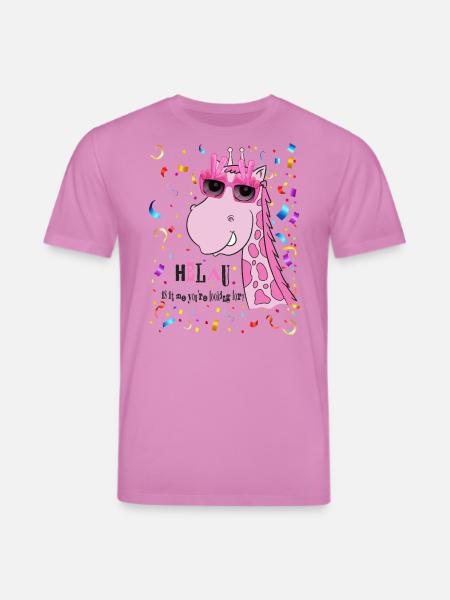 Lustige blaue Gyraffe Karneval Fasching Fastnacht - Stanley/Stella Unisex Bio-T-Shirt CREATOR - Pink