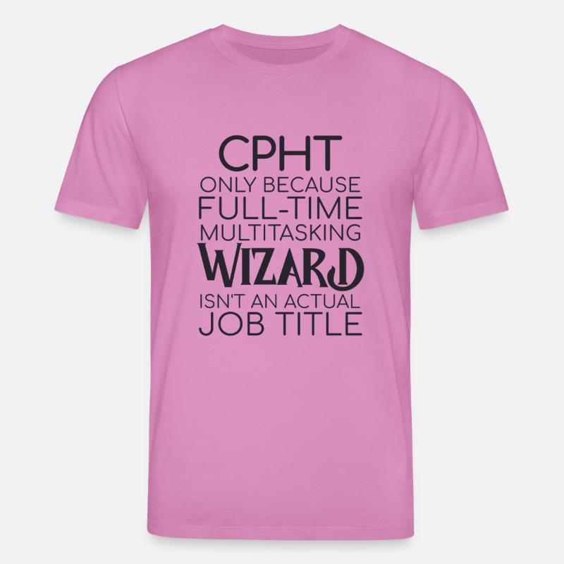 CPhT Wizard Pharmacy - Stanley/Stella Unisex Bio-T-Shirt CREATOR  - Pink