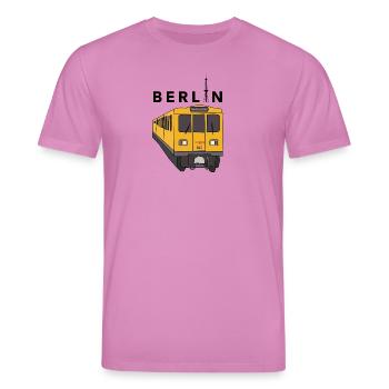 Métro de Berlin - T-shirt bio CREATOR Stanley/Stella Unisexe - rose - Devant - Alina (178cm) & Michal (187cm)
