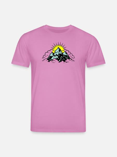 Mountains Alps Nature - Stanley/Stella CREATOR Unisex Organic T-Shirt - pink