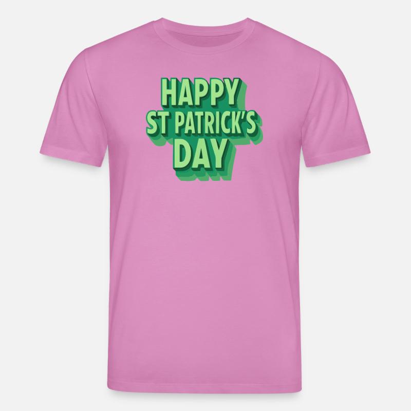 Joyeux Saint-Patrick Vert Pop Art - T-shirt bio CREATOR Stanley/Stella Unisexe - rose