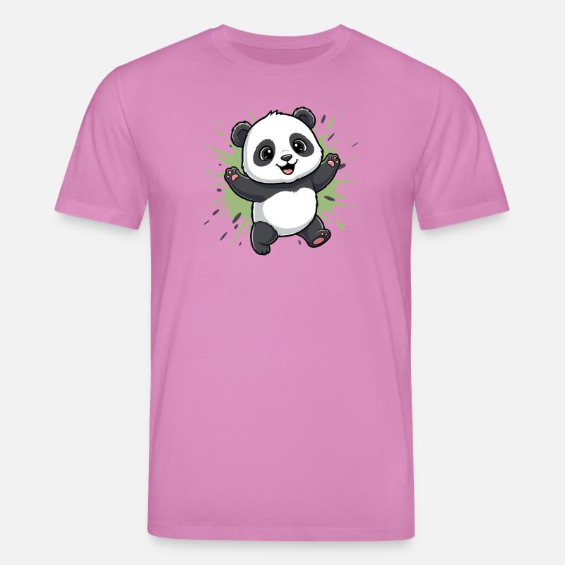 Kuschelpanda Spritz Hintergrund - Stanley/Stella Unisex Bio-T-Shirt CREATOR  - Pink