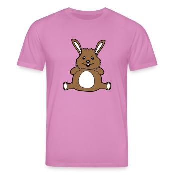 Hase Pummelig Dick Fett Rund Übergewicht Hungrig - Stanley/Stella Unisex Bio-T-Shirt CREATOR  - Pink - Vorne - Alina (178cm) & Michal (187cm)