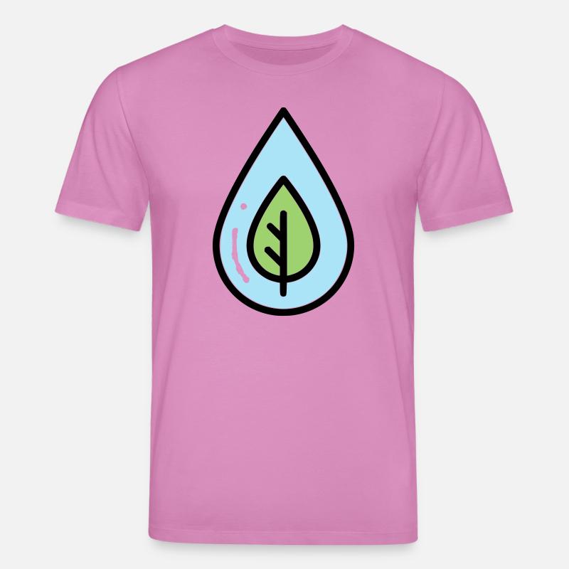 Éco de feuilles à goutte d’eau - T-shirt bio CREATOR Stanley/Stella Unisexe - rose