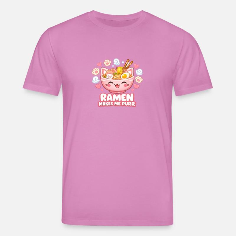 Ramen makes me purr - Stanley/Stella Unisex Bio-T-Shirt CREATOR  - Pink