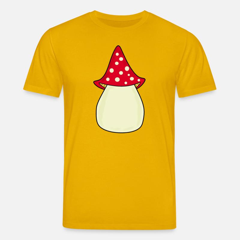 Mushroom Toadstool Pattern Personalizable Gift - Stanley/Stella CREATOR Unisex Organic T-Shirt - spectra yellow