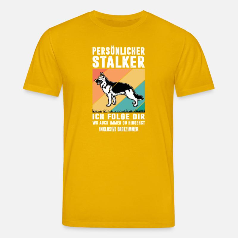Schäferhund Geschenke Hund Herrchen Gassi - Stanley/Stella Unisex Bio-T-Shirt CREATOR  - Spektralgelb